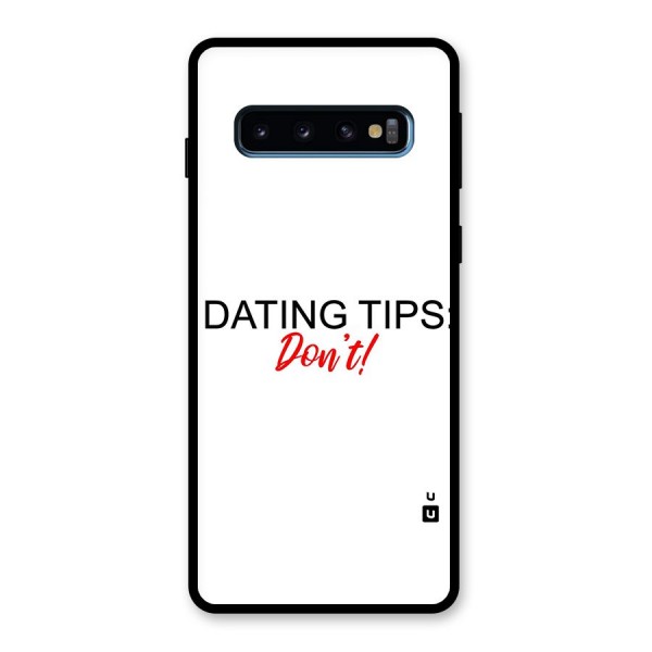 Expert Dating Tip Glass Back Case for Galaxy S10