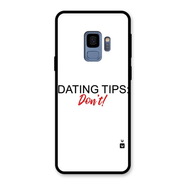 Expert Dating Tip Glass Back Case for Galaxy S9