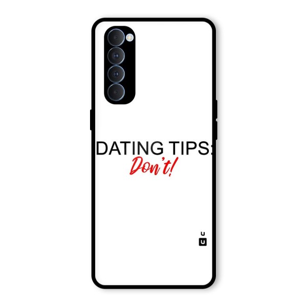 Expert Dating Tip Glass Back Case for Oppo Reno4 Pro