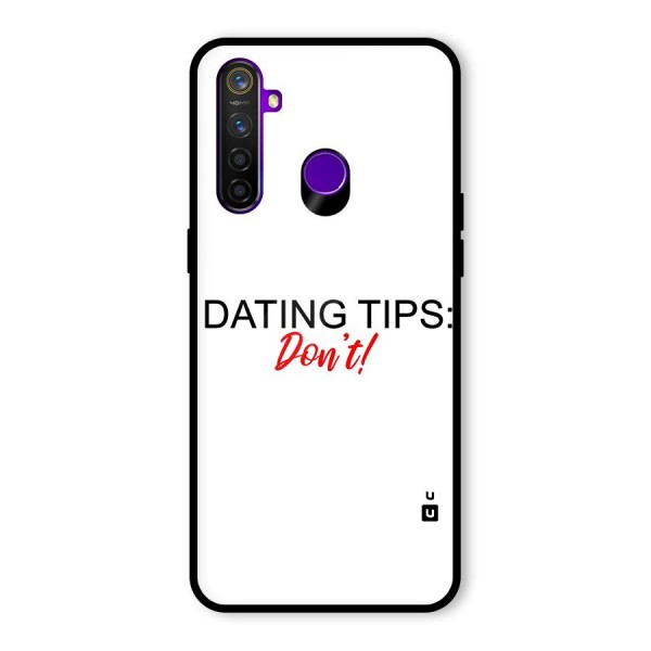 Expert Dating Tip Glass Back Case for Realme 5 Pro