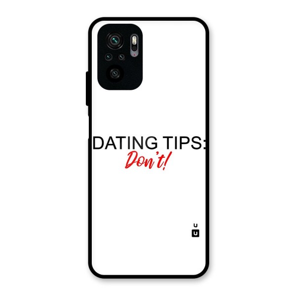 Expert Dating Tip Glass Back Case for Redmi Note 10