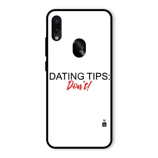 Expert Dating Tip Glass Back Case for Redmi Note 7