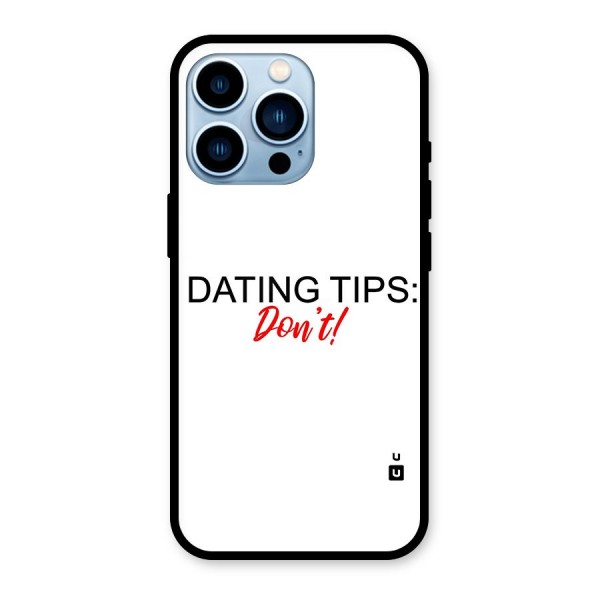 Expert Dating Tip Glass Back Case for iPhone 13 Pro