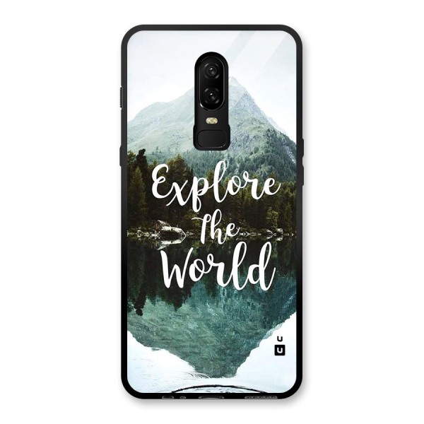 Explore The World Glass Back Case for OnePlus 6