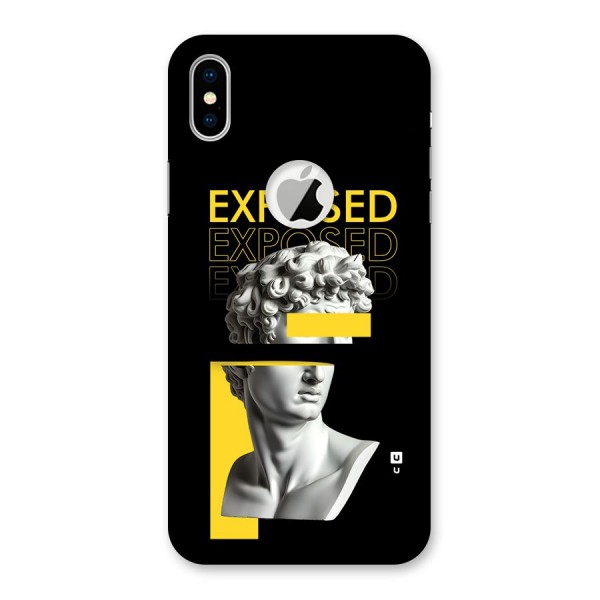 Exposed Sculpture Back Case for iPhone XS Logo Cut