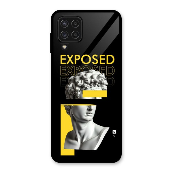 Exposed Sculpture Glass Back Case for Galaxy A22 4G