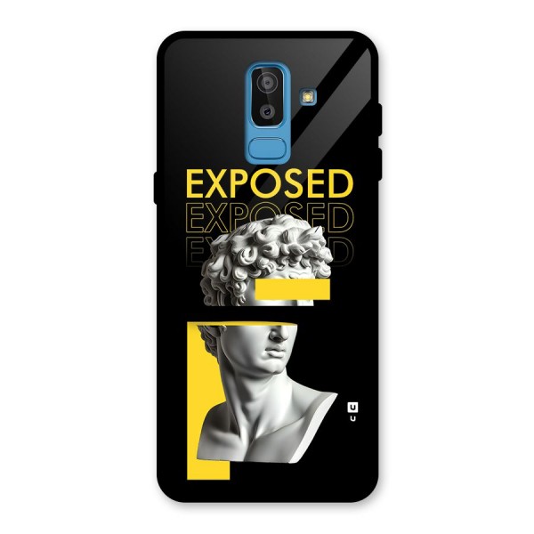 Exposed Sculpture Glass Back Case for Galaxy J8