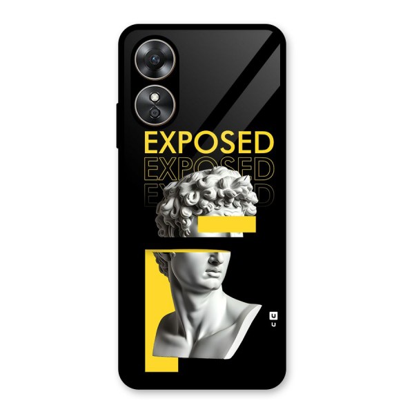 Exposed Sculpture Glass Back Case for Oppo A17