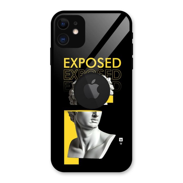 Exposed Sculpture Glass Back Case for iPhone 11 Logo Cut