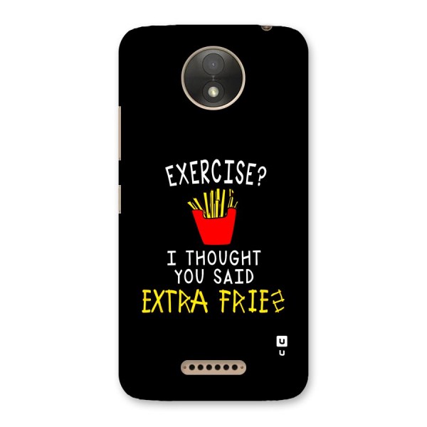 Extra Fries Back Case for Moto C Plus