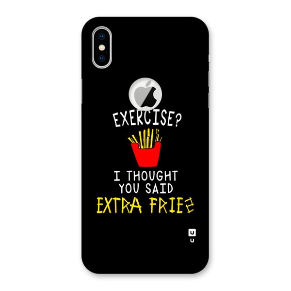 Extra Fries Back Case for iPhone XS Logo Cut