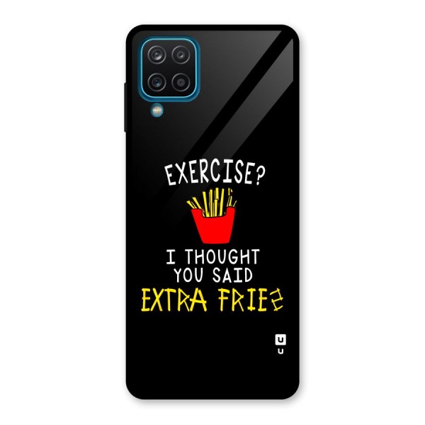 Extra Fries Glass Back Case for Galaxy A12