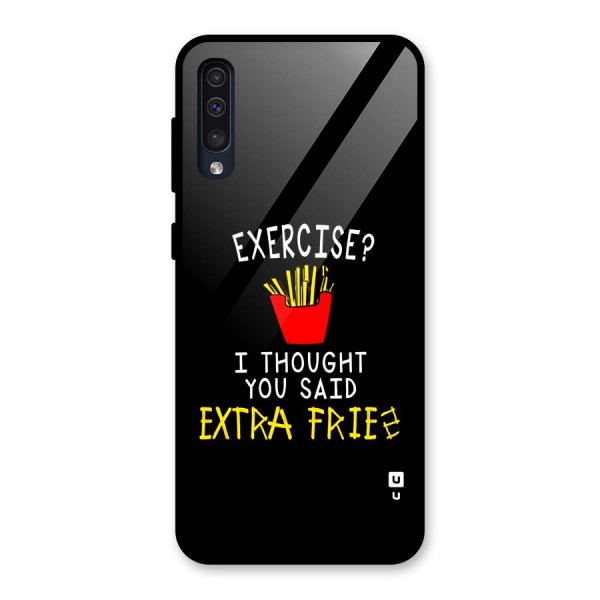 Extra Fries Glass Back Case for Galaxy A50