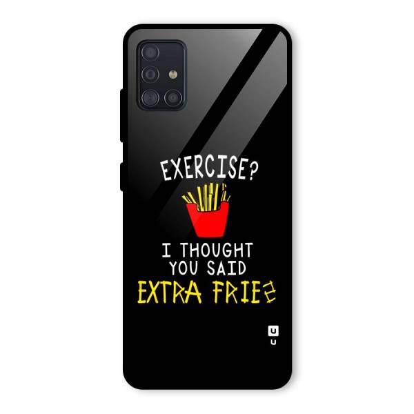 Extra Fries Glass Back Case for Galaxy A51