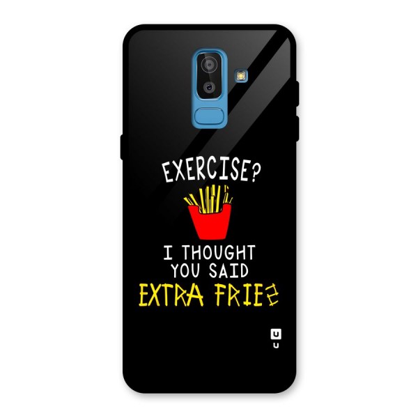 Extra Fries Glass Back Case for Galaxy J8