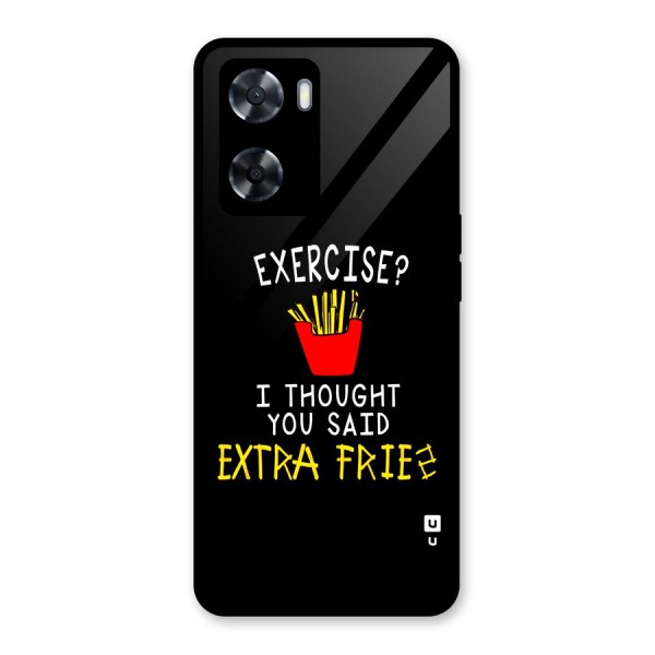 Extra Fries Glass Back Case for Oppo A57 2022