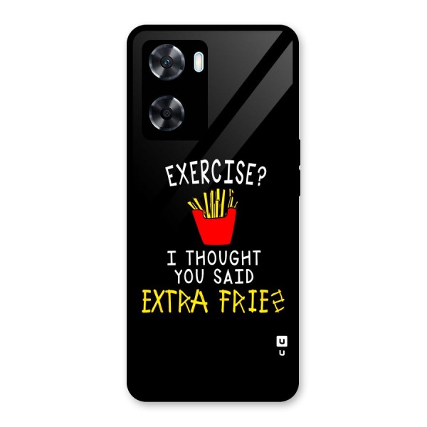 Extra Fries Glass Back Case for Oppo A77s