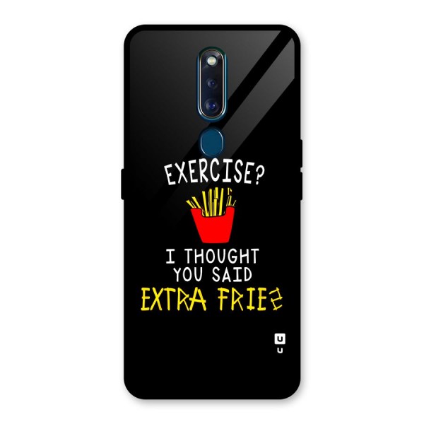 Extra Fries Glass Back Case for Oppo F11 Pro