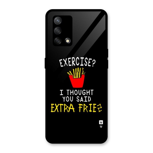 Extra Fries Glass Back Case for Oppo F19