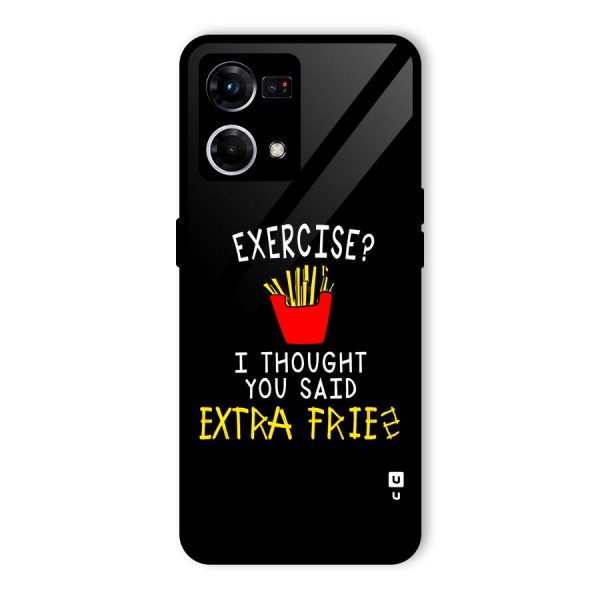 Extra Fries Glass Back Case for Oppo F21 Pro 4G