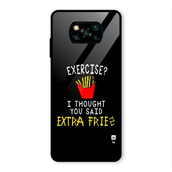 Extra Fries Glass Back Case for Poco X3 Pro