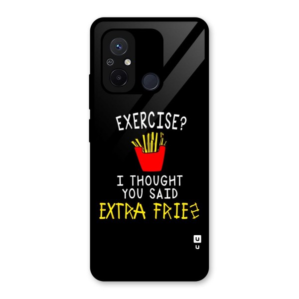 Extra Fries Glass Back Case for Redmi 12C