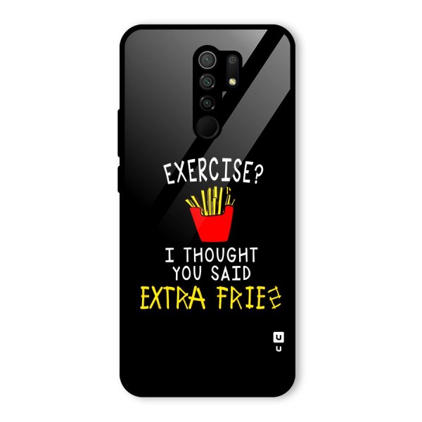 Extra Fries Glass Back Case for Redmi 9 Prime