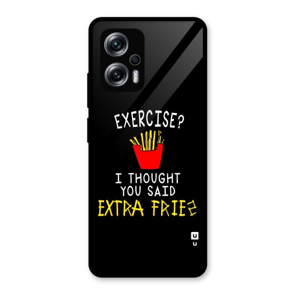 Extra Fries Glass Back Case for Redmi K50i