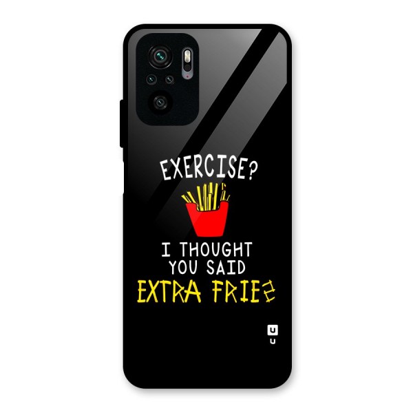 Extra Fries Glass Back Case for Redmi Note 10