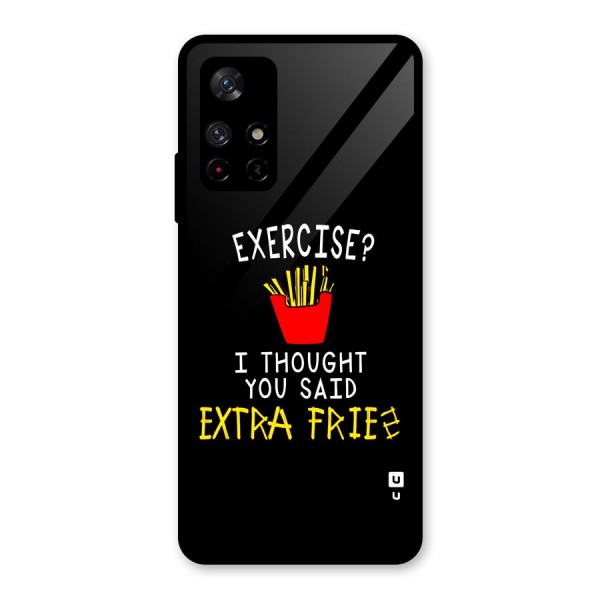 Extra Fries Glass Back Case for Redmi Note 11T 5G