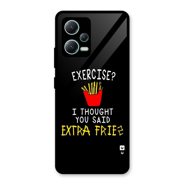 Extra Fries Glass Back Case for Redmi Note 12 5G