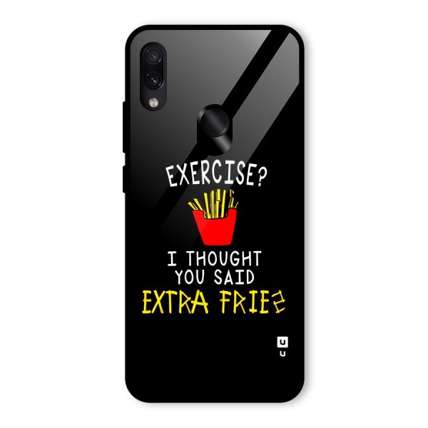 Extra Fries Glass Back Case for Redmi Note 7