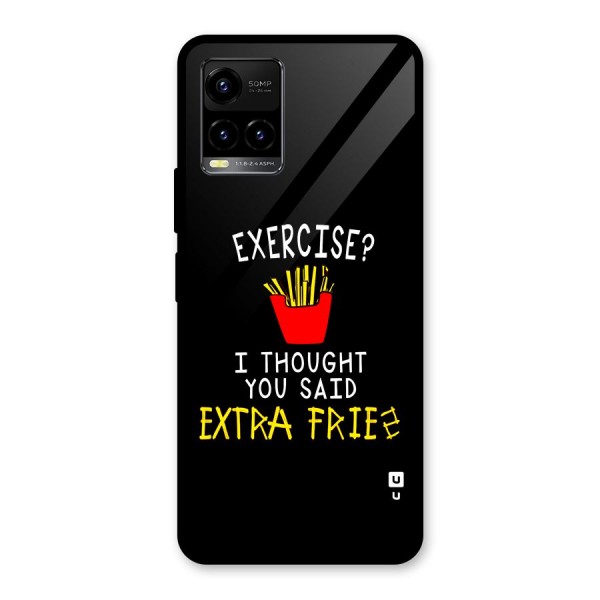 Extra Fries Glass Back Case for Vivo Y21T