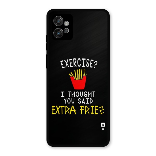 Extra Fries Metal Back Case for Moto G32