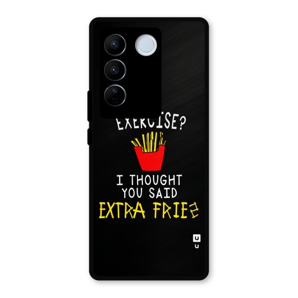 Extra Fries Metal Back Case for Vivo V27 Pro