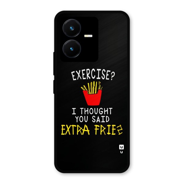 Extra Fries Metal Back Case for Vivo Y22s