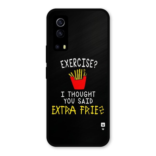 Extra Fries Metal Back Case for iQOO Z3