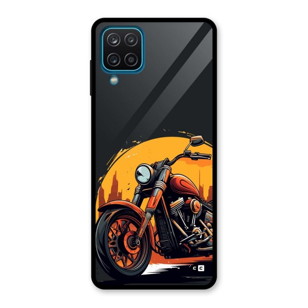 Extreme Cruiser Bike Glass Back Case for Galaxy A12