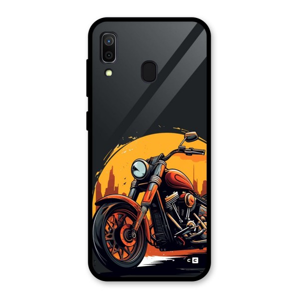 Extreme Cruiser Bike Glass Back Case for Galaxy A30