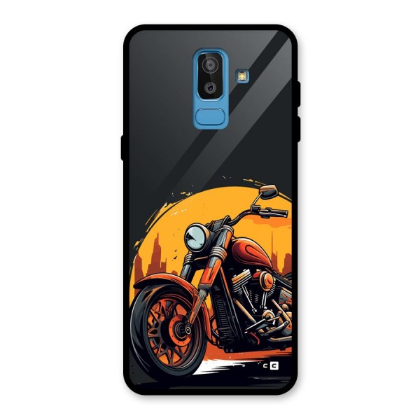 Extreme Cruiser Bike Glass Back Case for Galaxy J8