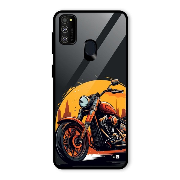 Extreme Cruiser Bike Glass Back Case for Galaxy M30s