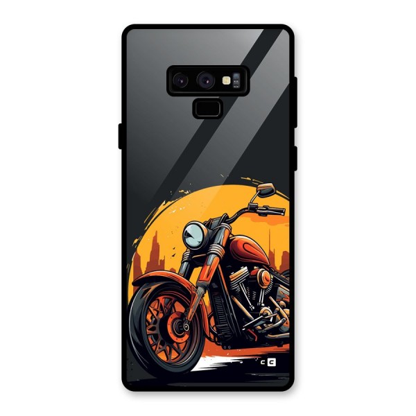 Extreme Cruiser Bike Glass Back Case for Galaxy Note 9