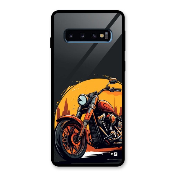 Extreme Cruiser Bike Glass Back Case for Galaxy S10