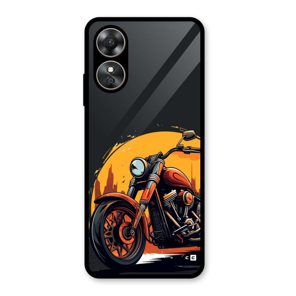 Extreme Cruiser Bike Glass Back Case for Oppo A17