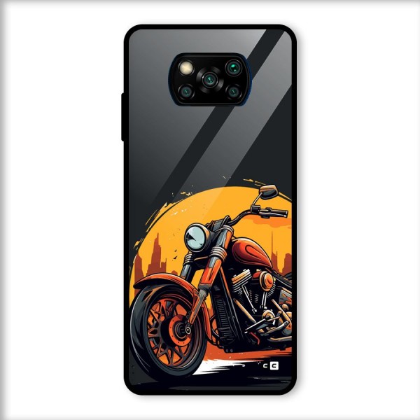 Extreme Cruiser Bike Glass Back Case for Poco X3