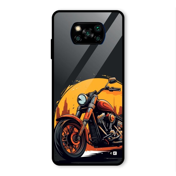 Extreme Cruiser Bike Glass Back Case for Poco X3 Pro