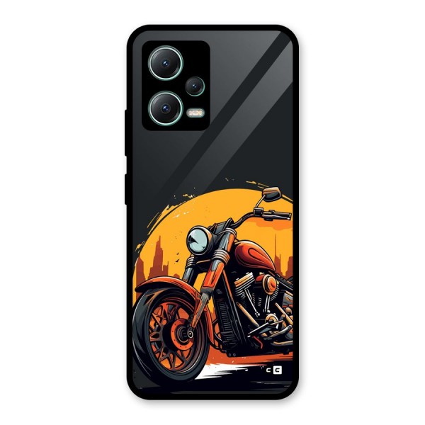 Extreme Cruiser Bike Glass Back Case for Poco X5