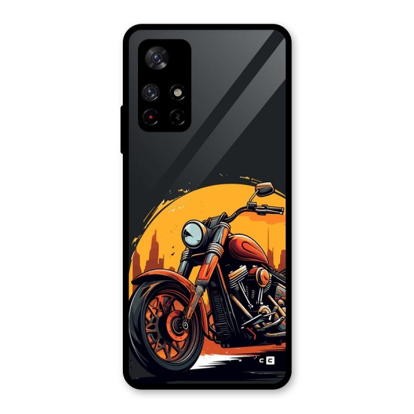 Extreme Cruiser Bike Glass Back Case for Redmi Note 11T 5G