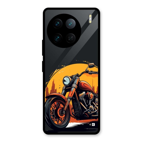 Extreme Cruiser Bike Glass Back Case for Vivo X90 Pro