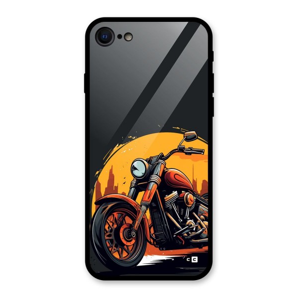 Extreme Cruiser Bike Glass Back Case for iPhone 8